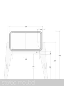 stereo-meubel tekening